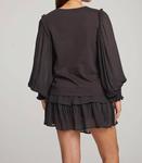 Блузка Clyde Licorice черного цвета Chaser - фото 5