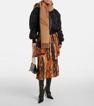 Шерстяной и кашемировый шарф Balenciaga, бежевый - фото 2