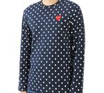 Футболка polka dots printing long sleeves tee 'blue' Comme Des Garcons Play, синий - фото 4