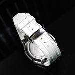 Часы Casio G-Shock Analog-Digital 2100 Series, арт. GA-2100-1A1, белый/морозно-серебристый/вишневый - фото 2