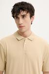 Хлопковая поло Hugo, бежевый - фото 4