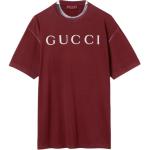 Футболка с принтом логотипа GUCCI, красный - фото