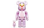 АртИгрушки BE@RBRICK X Pink Panther Chrome Ver. 100％+400％ - фото