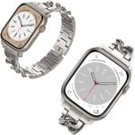 Браслет IBOANN совместим с Apple, нержавеющая сталь, джимовая цепь с одинарным звеном - серебристый - фото 5