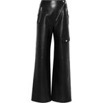 Кожаные брюки NANUSHKA, черные - фото 2