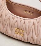 Сумка-тоут из замши мателассе Wander Miu Miu, Pink - фото 3