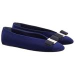 Балетки Vara Velvet Ferragamo, синий - фото 5
