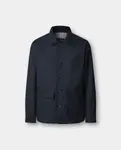 Мужская рубашка-куртка из смеси шерсти Hackett, темно-синий - фото 5