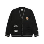 Aape By *A Bathing APE Embroidered Ape Head Ribbed Trim Cardigan - фото