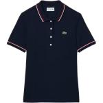 Поло с вышитым логотипом LACOSTE, синий - фото