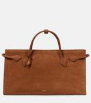 Сумка-тоут Le Teckel из замши Alaïa, Terre D'Ombre - фото