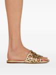 Шлепанцы с декором Gancini Ferragamo, золотой - фото 5