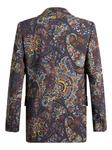 ETRO однобортный блейзер с узором пейсли, черный - фото 4