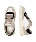 Кроссовки мужские Pinko Мэнди кожаные комбинированные, бежевый/белый - фото 3