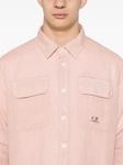 C.P. Company льняная рубашка, розовый - фото 5