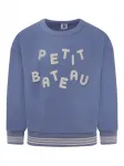 Толстовка с нашивкой в виде буквы Petit Bateau, синий - фото
