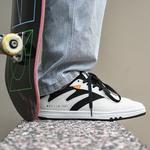 Футболка с поддержкой Coverage Low Top для скейтборда унисекс серый черный GOLUCK, черный белый - фото 9