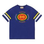 Футболка cotton jersey t-shirt 'blue' Gucci, синий - фото