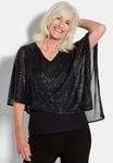 Блуза GOLDNER MIT PAILLETTEN PETITE, Black - фото