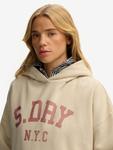 Расслабленный худи Athletic Essentials Superdry, Oat Bran - фото 4