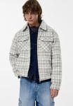 Куртка PULL&BEAR CHECKED, Grey - фото