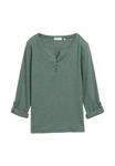 Топ с длинными рукавами STRIPE HENLEY TOM TAILOR, зеленый - фото 4