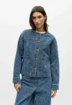 Текстурированная джинсовая куртка Object, Light Blue Denim - фото