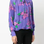 PINKO Рубашка SS23 женская фиолетовая - фото 8