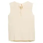 Футболка без рукавов Tom Tailor Plissee Crew Neck, бежевый - фото