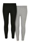 Леггинсы 2-Pack Urban Classics, цвет black grey - фото