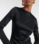 Влад атласный топ кади Khaite, черный - фото 4