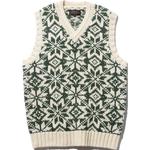 Майка Plus Snowflake pattern V neck Vest Beams, зеленый - фото