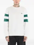 Свитшот с вышитым логотипом Fred Perry, белый - фото 2