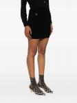 Alessandra Rich мини-юбка с косами, черный - фото 3