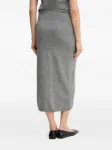 Миди-юбка с разрезом Oui, серый - фото 3