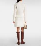 Жакет из смеси шерсти, шелка и кашемира Chloé, белый - фото 3