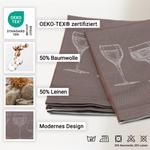 Чайные полотенца набор  Zollner, коричневый - фото 2