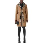 Пальто женское Burberry с клетчатой подкладкой, хаки - фото 2