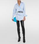 Кожаные ботфорты cheope The Attico, черный - фото 2