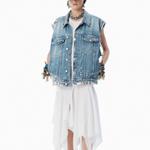 Джинсовая майкака Alexander Wang, индиго - фото 2