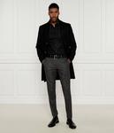 Рубашка мужская Hugo однотонная хлопковая, черный - фото 2