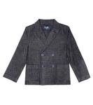 Двубортный джинсовый блейзер Il Gufo, синий - фото