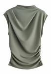 Блуза Next REGULAR FIT HIGH NECK DRAPE SLEEVELESS , Grey - фото 7