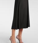 Собранное платье миди Victoria Beckham, черный - фото 6