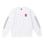 Свитер x the north face crewneck 'white red' Supreme, белый - фото