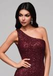 Ombre Вечернее платье в темно-красном цвете - фото 6