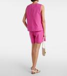 Хлопковый топ Фиби Asceno, Cerise - фото 3