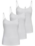 Топ ONLY 3er-Set Singlet Top, белый - фото