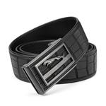 JAGUAR Кожаный ремень мужской, Black - фото 4