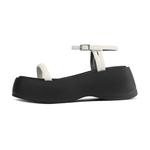 Сандалии с ремешком 7 см женские DAPHNE, Ecru - фото